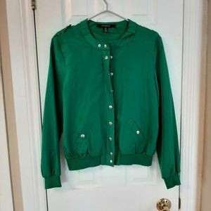 Lightweight emerald green jacket sweater